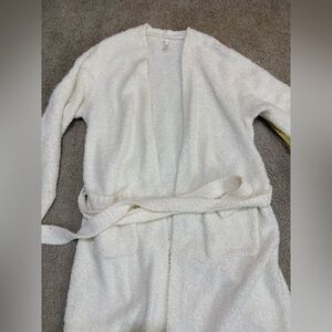 Skims Cozy Knit Robe Fuzzy Soft Ivory Cream Lounge  L/XL